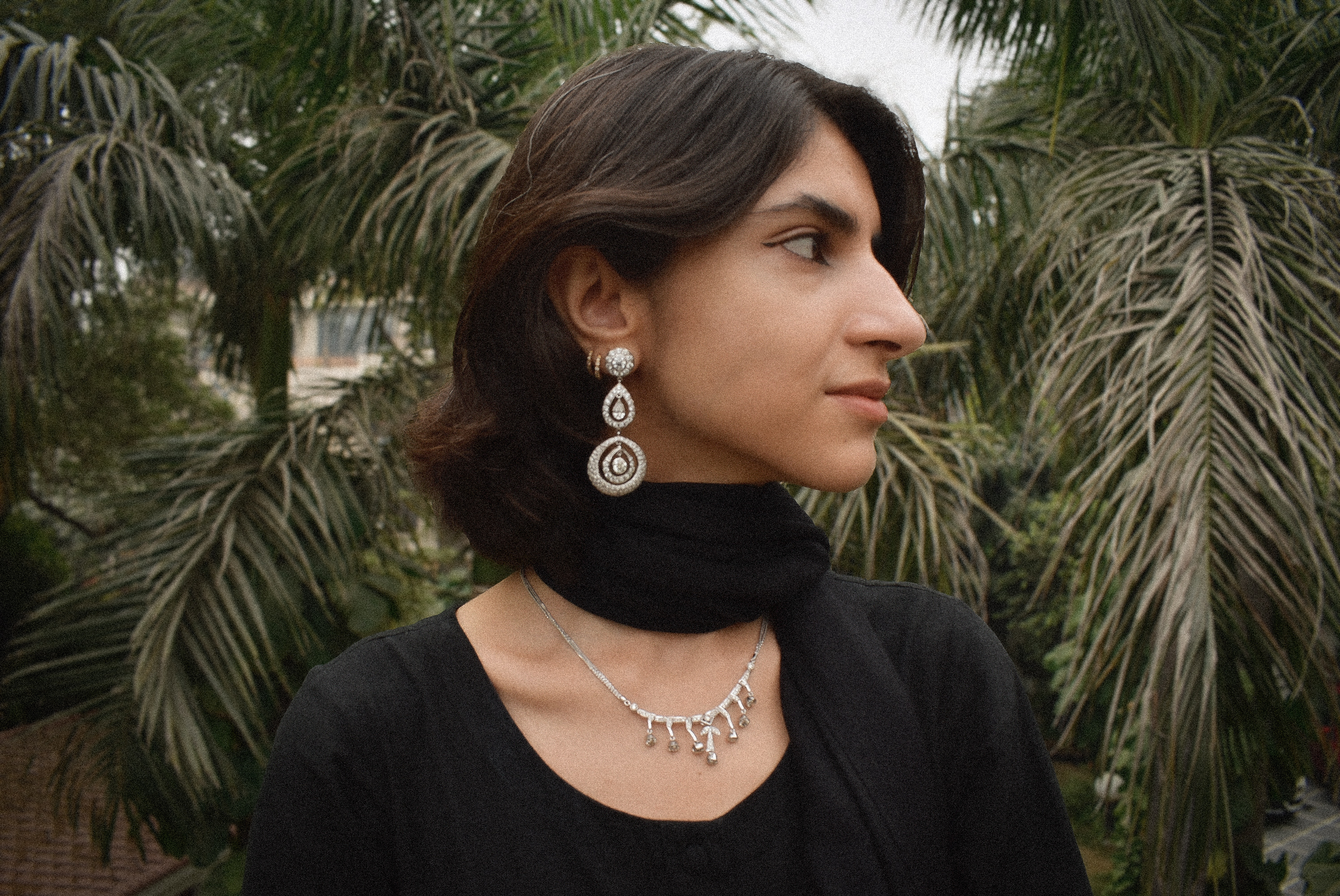 Diamond Dangle Earrings